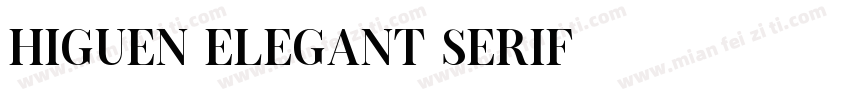 higuen elegant serif字体转换